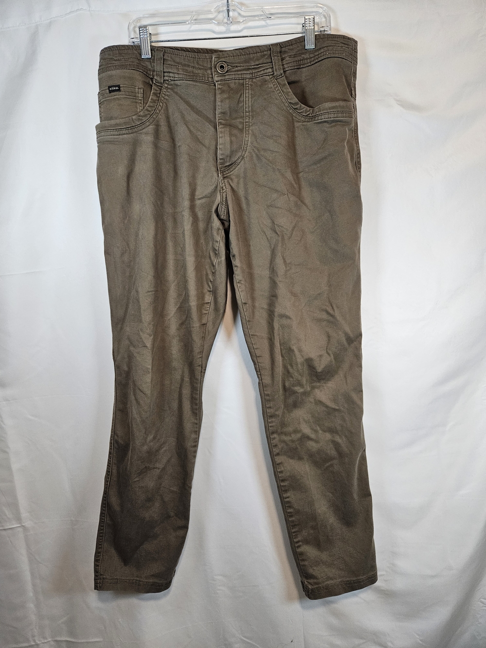 Kuhl Men's Olive-Brown Straight Chinos Utility Workwear